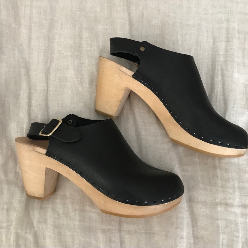 Bryr Clogs Susie High Heel Black leather size 39